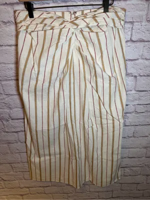 Madewell Twist-Front Sarong Midi Skirt‎ in Stripe women’s size 10 thumbnail 2