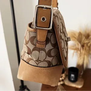 Y2k Restored Coach Hampton Signiature Tan Shoulder Bag thumbnail 4