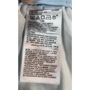 OLD NAVY Everyday Short Women 6 Blue Botanical Linen Blend‎ Tropical Citrus thumbnail 10