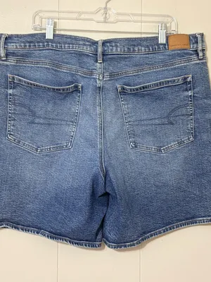 American Eagle Perfect Bermuda Shorts Women’s 16 Strigid Stretch Denim 8” Blue thumbnail 5