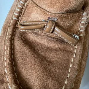 Isaac mizrahi 8.5 brown leather moccasins thumbnail 2