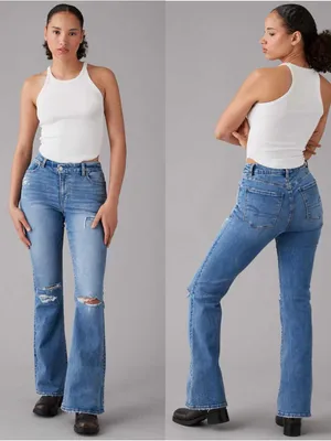 AMERICAN EAGLE Curvy Super High Rise Flare Jean thumbnail 2