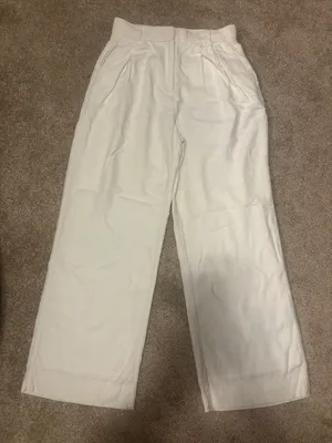 Abercrombie Linen Trousers White Size 27 thumbnail 1