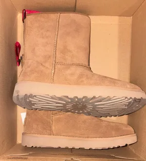 UGG Australia 1122672 Classic Short Logo Suede Zip Boots Shoes US 7 thumbnail 3