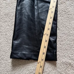 Abercrombie & Fitch Ultra High Rise Leather Pants Size 16 L Split Hem Skinny thumbnail 9