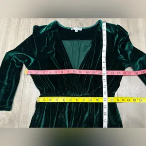 Baltic Born Deep Green Velvet Maxi Dress thumbnail 3