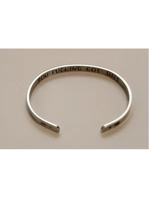 Jopcuff Women’s Expressions Silver Cuff Bracelet One Size thumbnail 6