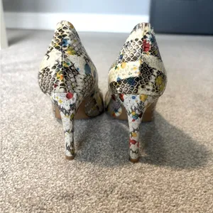 Andrew Kayla Mulit-Colored Snake Skin Heels thumbnail 4