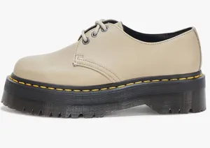 Dr Martens 1461 Womens Quad II Platform Stone Pisa Leather thumbnail 1