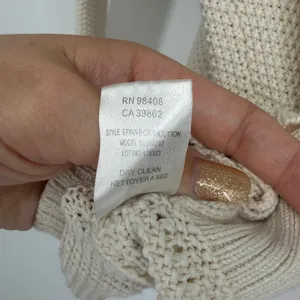 Theory Cream Cotton‎ Cashmere Knit Sweater Womens M Hi Low Hem thumbnail 6