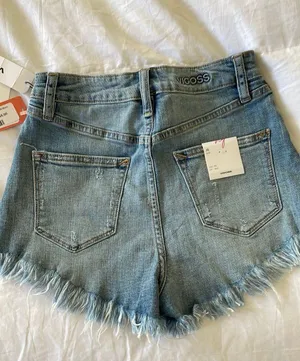 Vigoss Ace High Rise Cut Off Short In medium Wash thumbnail 2