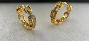 17mm Small Hoop Earrings for Women Yellow Gold Color thumbnail 1
