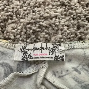 Free People Intimately cream, yellow & navy paisley open back bodysuit S thumbnail 6