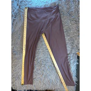 Balance Collection Mauve Brown High Waisted Coolmax Leggings Size Large 12-14 thumbnail 2
