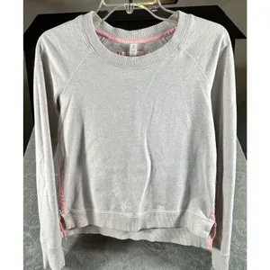 Lululemon Rejuvenate Pullover Sweatshirt Ivory Cream Pink Side Zip Top Women's 6 thumbnail 3