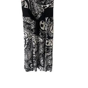 Kupcake Vintage Y2k Women's Size 8 Black White Tie Artsy Midi‎ Dress thumbnail 3