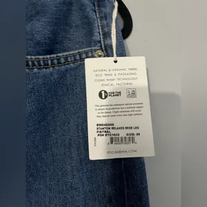 ETICA Stanton Relaxed Wide Leg Denim Jeans in Fistral Size 29 x 29 NWT thumbnail 4
