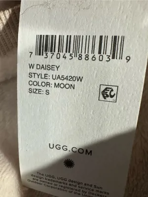 UGG Daisy Cozy Sweater Sweatshirt Fleece Cream Size Small NEW thumbnail 7