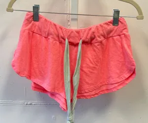 Eberjey Neon Pink Heathered Lounge Shorts Small Drawstring Dolphin Hem Sleepwear thumbnail 1