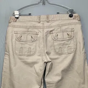 Maurices Women Size 9 10 Tan Khakis Pants Baggy Straight Casual 90s Y2K Utility thumbnail 6