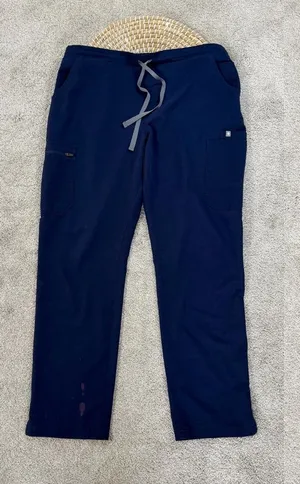 Figs Women’s High Waisted Yola Skinny Scrub Pants Pull On in Navy L thumbnail 1