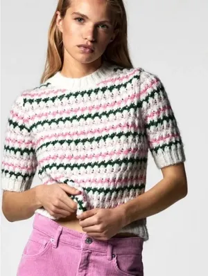 ZARA Short Sleeve Sweater thumbnail 1