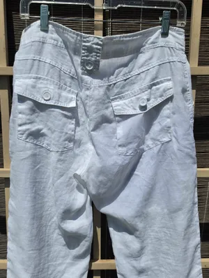 Forever 21 White Linen Pants M thumbnail 2