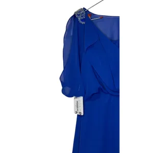 JJ's House Womens Mini Dress Blouson‎ Chiffon 3/4SleeveRoyal Blue Size 4 NWT thumbnail 8