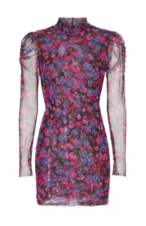 MISA Los Angeles Stormi Dress in Black Floral thumbnail 1