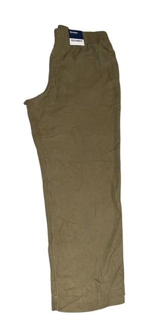 Old Navy Women’s Olive Green Linen Pants size large NWT thumbnail 2