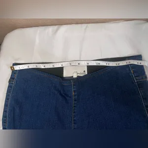 Newbury Kustom Womens Dark Blue Jeans M Mid Rise Flare Stretch Wash Pull On thumbnail 11