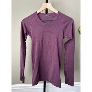 Lululemon Swiftly Tech Long Sleeve Crew Plum Black 4 thumbnail 2