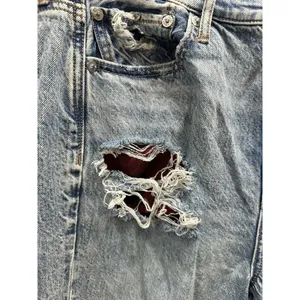 American Eagle Highest Rise 90s Boyfriend Jeans Womens Size 10~Distressed Plaid thumbnail 6