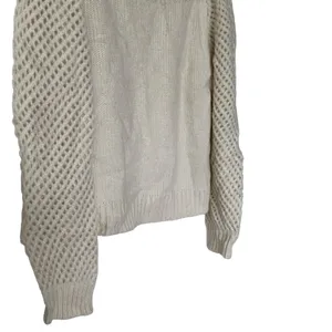 LoveShackFancy Rosie Sweater Sz S Baby Alpaca Merino wool Cream thumbnail 7