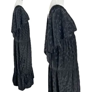 Free People Ethereal Witchy Fairy Cha Cha Maxi Dress Black Medium Bohemian Goth thumbnail 7