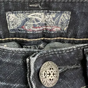 Silver Jeans Stevie Jeans Women's 27x31 Fit 30 Tapered Skinny Stretch Wisker Dark Wash thumbnail 7