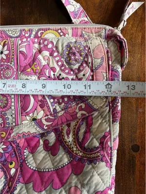 Vera Bradley Quilted Crossbody Bag in Pink Paisley Pattern thumbnail 11
