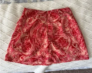Paisley Mini Skirt Red Size XS thumbnail 1