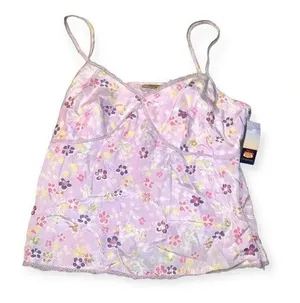 Y2K Pastel Floral silk Top thumbnail 1