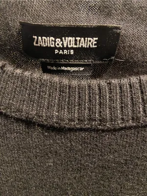 Zadig & Voltaire Paris size extra small, miss star black cotton sweater thumbnail 2
