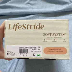 Life Stride Jordan Strappy Sandals Size 6W Wide Width White thumbnail 7