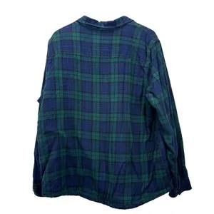 LL Bean Black Watch Scotch Plaid Sherpa Lined Shacket Flannel Jacket Pockets XL thumbnail 7