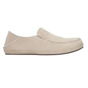 Olukai Nohea‎ Slipper Womens 8 Pale Grey/cream Leather Shearling Lined Loafer thumbnail 2