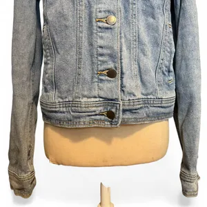 Women's Denim Jacket Blue Size S Casual Long Sleeve thumbnail 4
