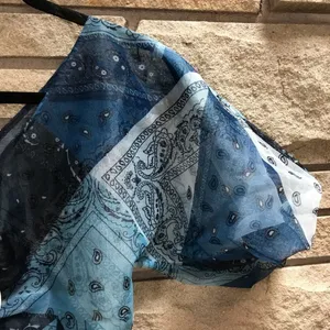 Staud x C.Bonz Bandana Print Patchwork Mini Dress Crepe Organza Sheer Sample thumbnail 9