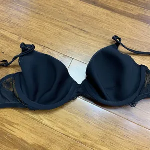 Victoria's Secret Angels Black‎ Lace Trim Bra Women's Size 36D 3/4 Cup Y2K Sexy thumbnail 6