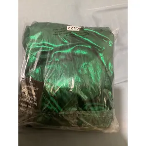 Pomander Place Green Metallic Pleated Ruffle Maxi Dress B1680 Small NWT thumbnail 11