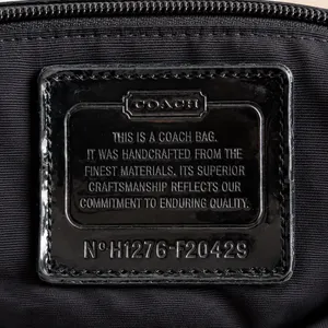 Coach Signature Black & Silver Jacquard Tote Bag – Style F20429 thumbnail 6