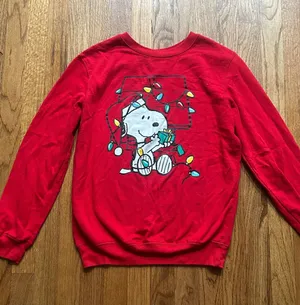 Unisex Red Snoopy Holiday Sweatshirt thumbnail 1