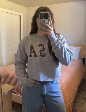 Brandy Melville USA Crop Sweatshirt thumbnail 1
